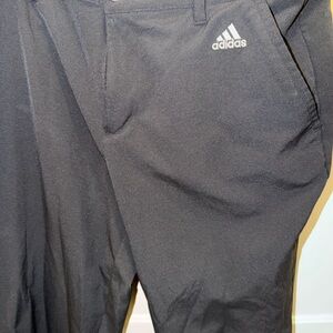 adidas Black Track Pants with White Stripes